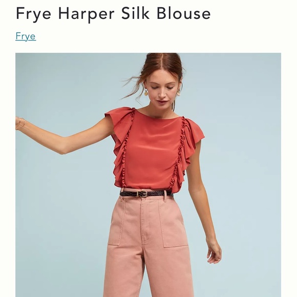 FRYE HARPER RUFFLE BLOUSE - Picture 4 of 9